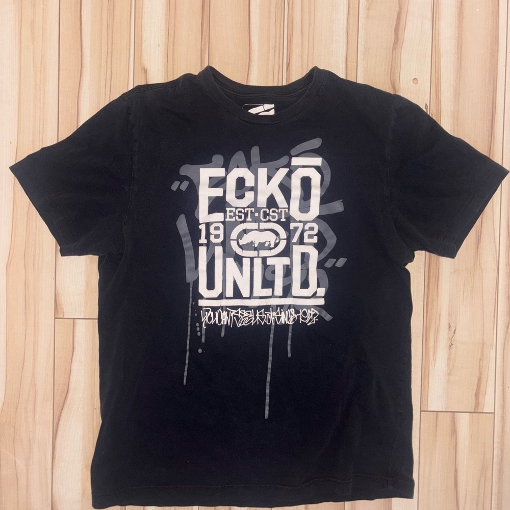 Ecko Unlimited Black Graphic Tee
